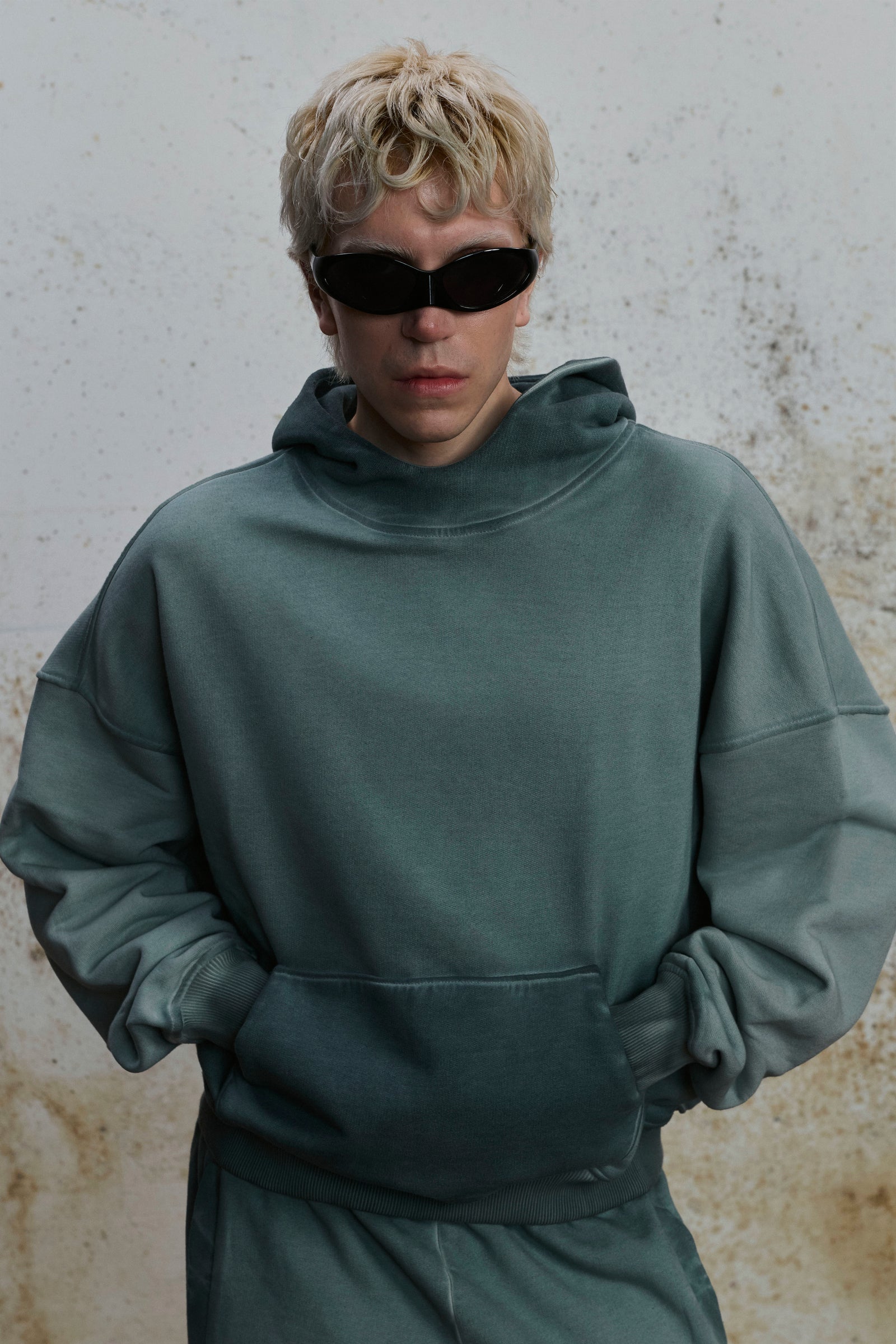 LINE I — HOODIE FADED  BLUE