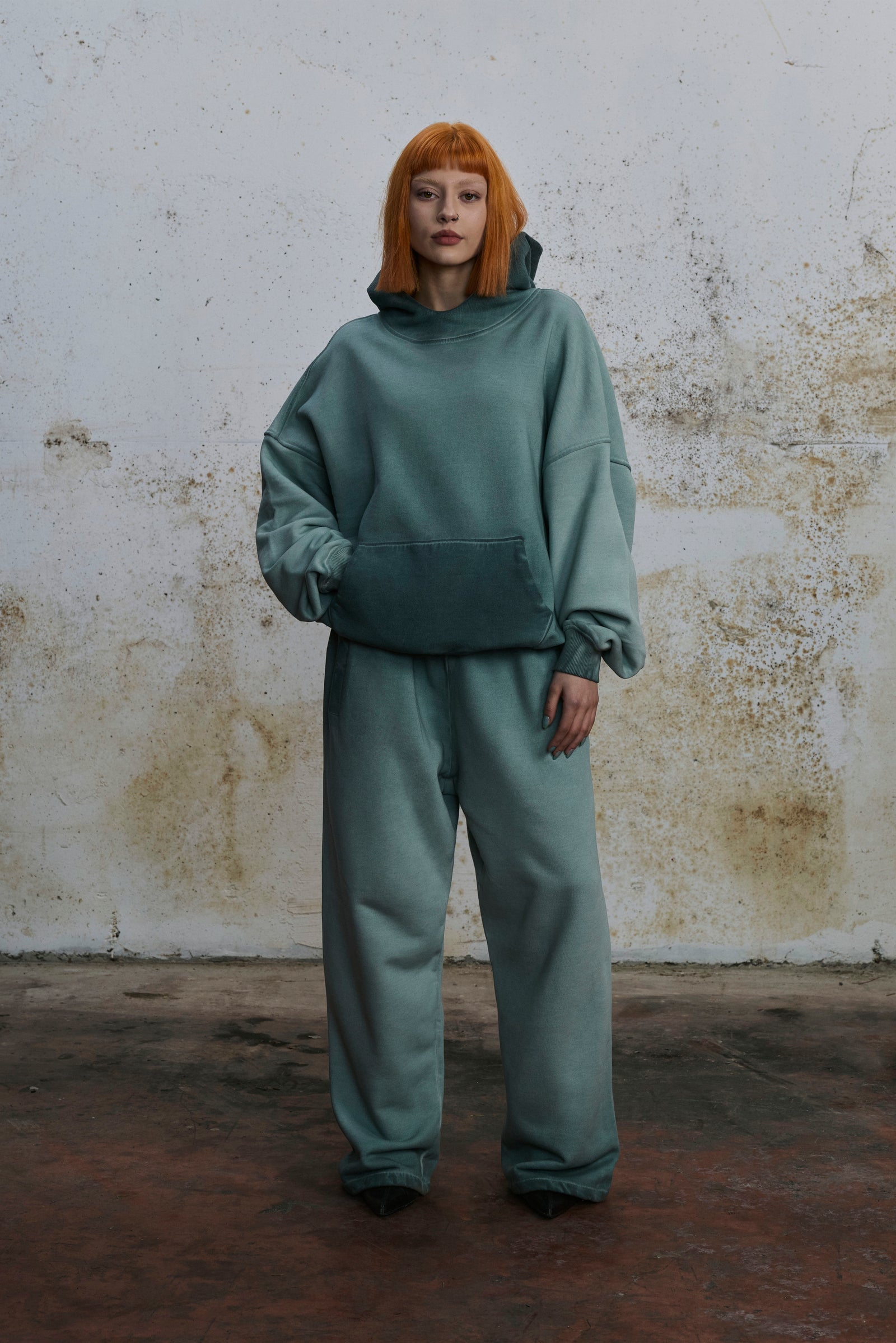 LINE I — HOODIE FADED  BLUE