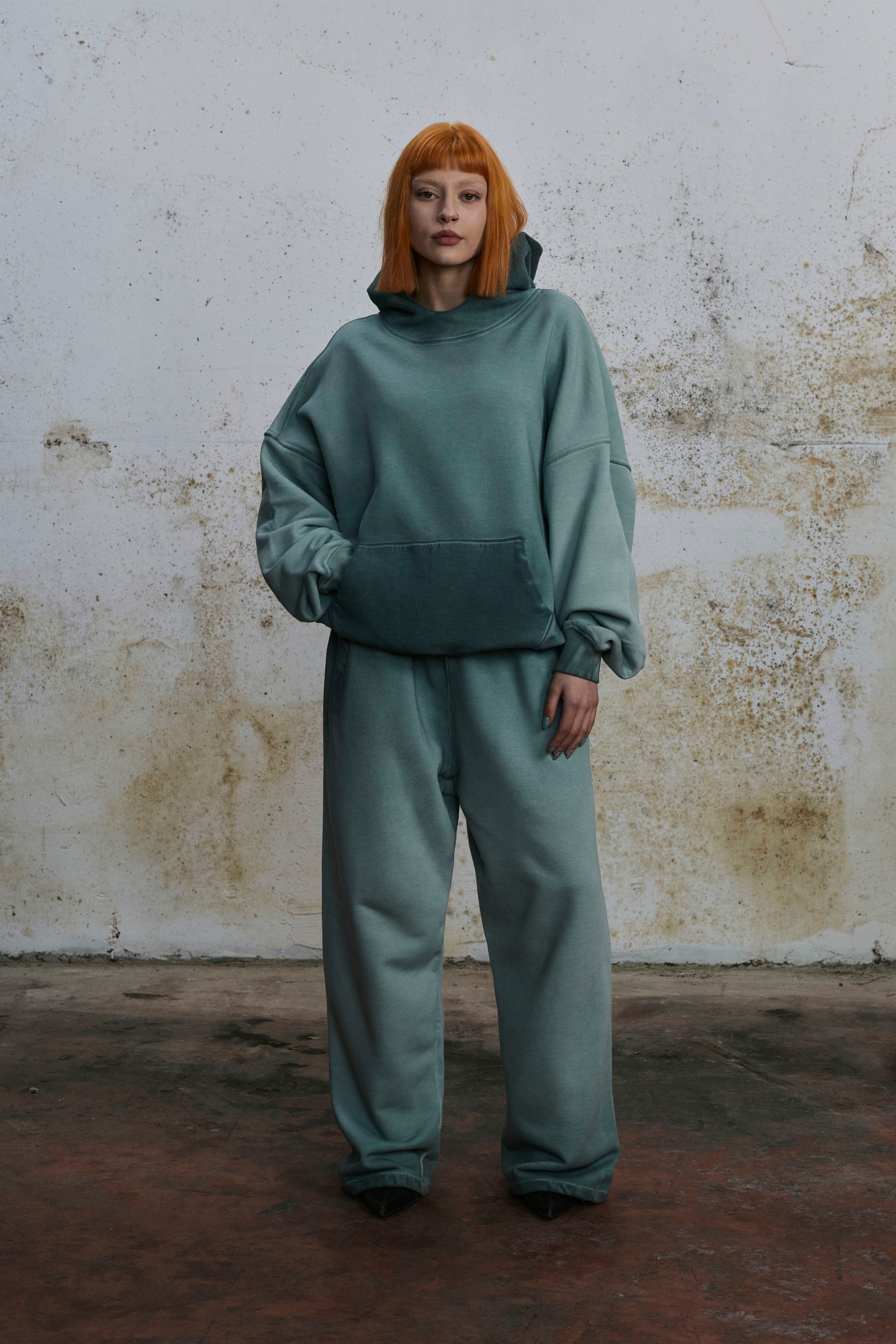 LINE I — HOODIE FADED  BLUE