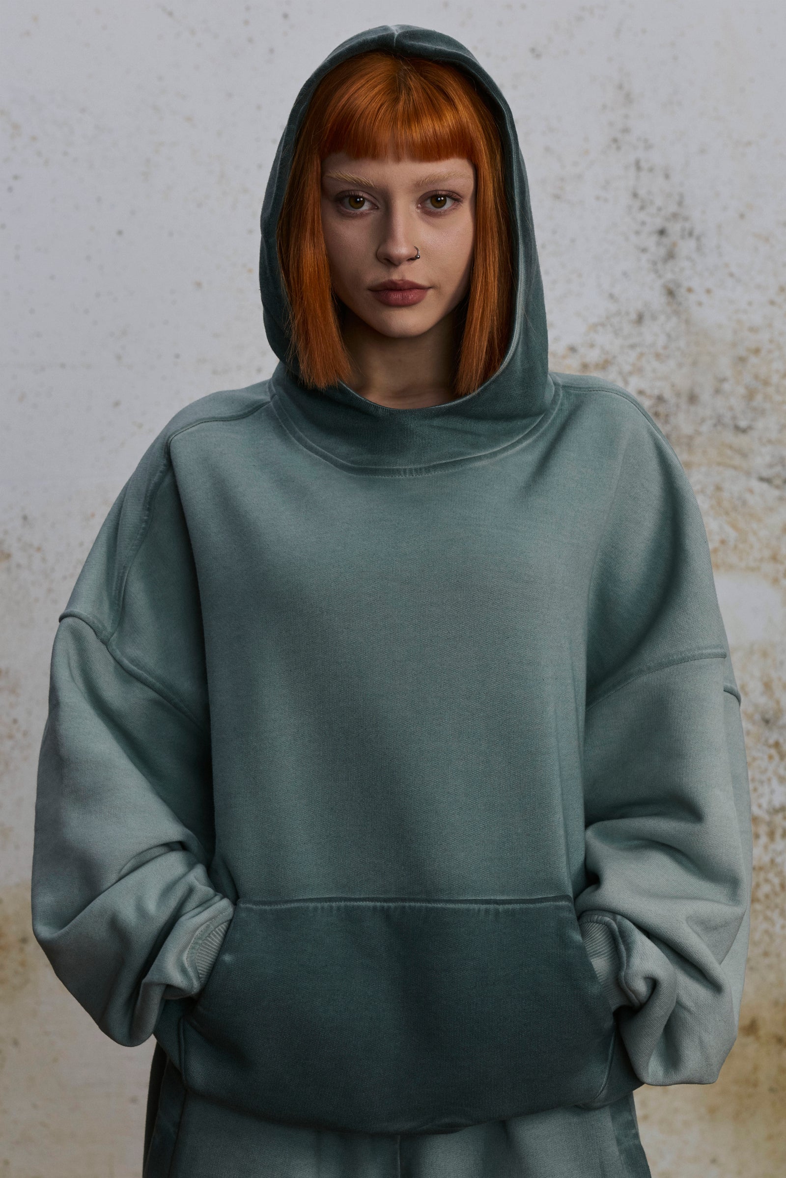 LINE I — HOODIE FADED  BLUE