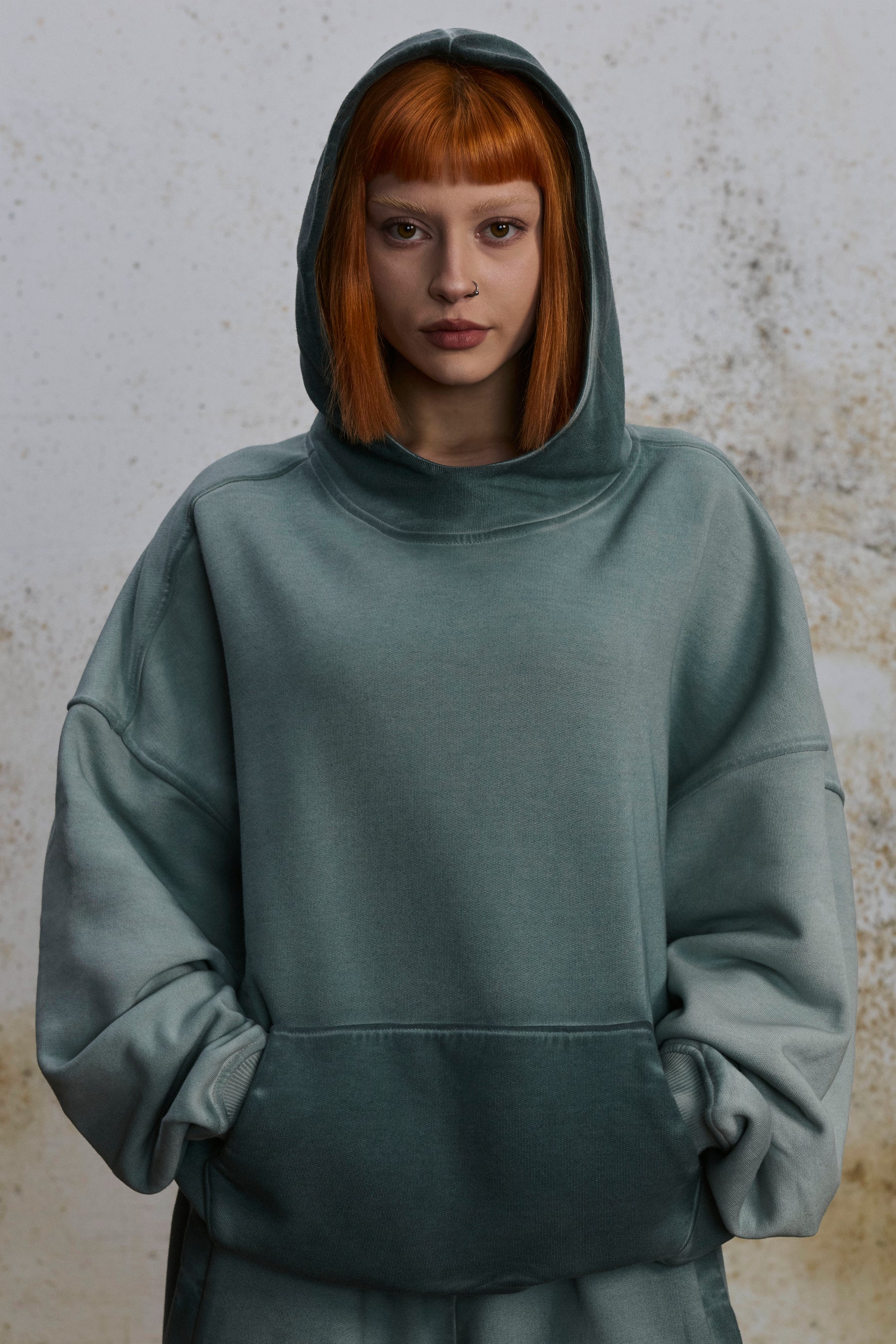 LINE I — HOODIE FADED  BLUE